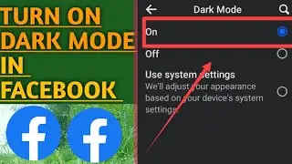 How to turn on dark mode on facebook ! How to turn on dark mode on facebook android