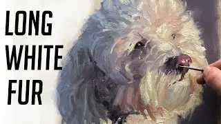 How to paint long white fur