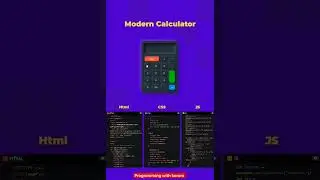 Modern Calculator Using Html CSS and JavaScript #shot #shorts #html #css #coding #htmlcss