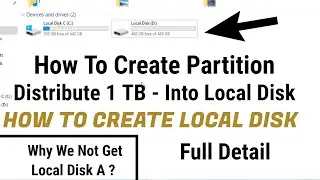 how to create partition in computer | Create local disk