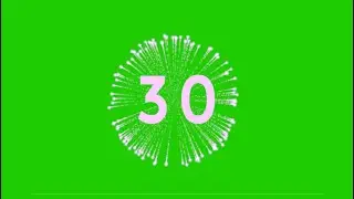 Amazing 30 second count down video footage on green background, Happy new year 2022 countdown