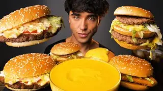 ASMR Eating EXTRA CHEESE SAUCE on BURGERS from McDonalds 맥도날드 불고기 버거 먹방 | McBang ASMR