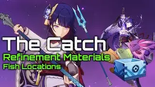 The Catch Fish Location & Refinement Materials | Raiden F2P | Raimei Angelfish | Genshin Impact