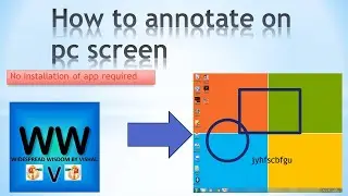 how to draw or type on pc screen | wwv | vishal