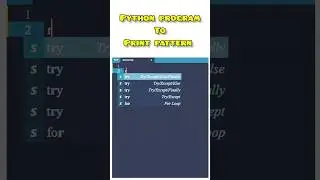 Python program to print pattern #python #pythontutorial #shorts