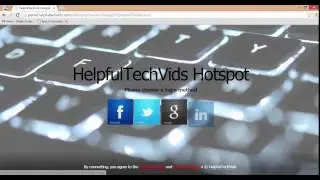 HelpfulTechVids Social Media Hotspot Portal