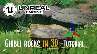 How to Create Ghibli Rocks in 3D - File project DOWNLOAD - Unreal engine 5 and blender tutorial