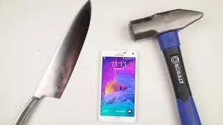 Samsung Galaxy Note 4 Hammer & Knife Test