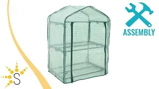 Sunnydaze Portable 2-Tier Mini Greenhouse for Outdoors - Green-HGH-901