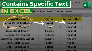 How to Check Cells Contains Specific Text In Excel | Excel Tips