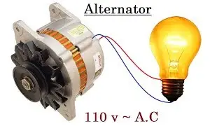 110v AC from a 12v Car Alternator New idea !