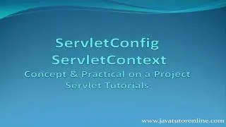 ServletConfig & ServletContext Practical Example on a Project | Servlet Tutorial