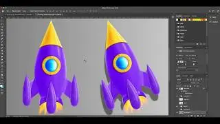 2D Game Graphic Design in Photoshop (Rocket's window final part)