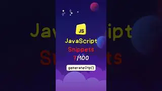 Generate OTP In JavaScript 😍 #javascript #coding #otp #webdevelopment