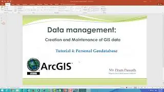 Tutorial 4: Geodatabase management