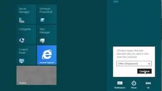 How to shutdown Windows Server 8