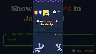 Password Show/hide in javascript || Create password show/hude button using html css and javaScript.