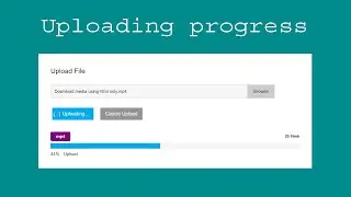 upload progress percentage using html CSS and JavaScript