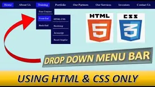 How To Make Drop Down Menu Using HTML & CSS || Drop Down menu using HTML and CSS in Hindi