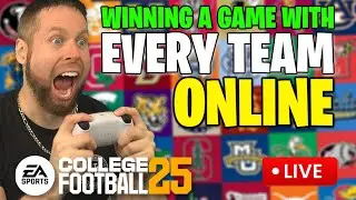 Winning a Game Online with EVERY College Football Team - LIVE STREAM