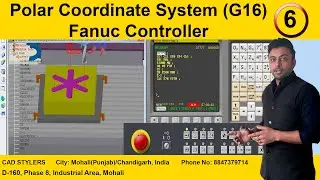 G16 Polar Coordinate system in CNC Programming II Fanuc Programming With G16 II [CAD STYLERS]