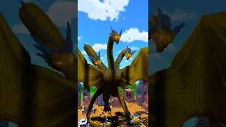 Godzilla VS Ghidorah | Minecraft Timelapse #minecraft #minecraftbuilding #build #timelapse #godzilla