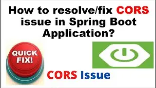 How to resolve CORS issue in spring boot application?