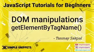 24 - getEelementByTagName() Function in JavaScript | JavaScript tutorials for beginners