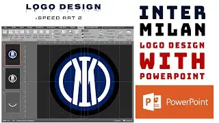 Inter Milan Logo design with PowerPoint. SPEED ART 2 #powerpoint #pptdesign #logodesign @inter