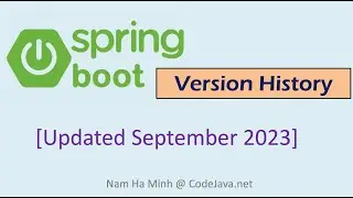 Spring Boot Version History - Updated Sept 2023