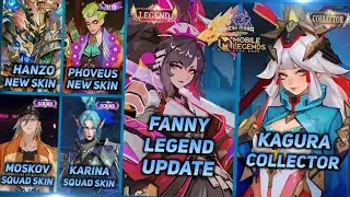 FANNY NEW SKIN LEGEND, LOLITA FREE SKIN, PHOVEUS STARLIGHT, HANZO COLLECTOR -MLBB UPCOMING SKIN 2024