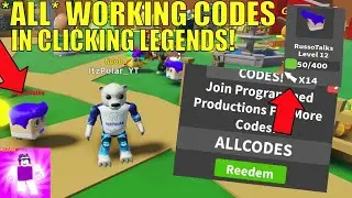 *ALL* OP WORKING CODES IN CLICKING LEGENDS! || Roblox