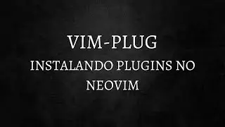 Instalando PLUGINS no NEOVIM com VIM-PLUGIM