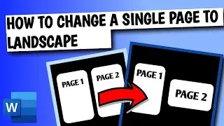 Change A Single Page To Landscape In Word | Microsoft Word Tutorial | How to Office