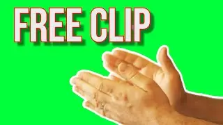 Free stock footage clip with audio (sfx) of clapping hands with green screen background