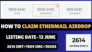 Get Free 500 $EMC Token Worth 200$ | TGE 12 June | Ethermail Airdrop Confirmed ✅