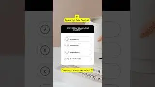 Javascript Quiz #1 Javascript tutorial | Javascript print #shorts