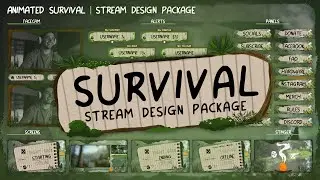 Animated Forest inspired Twitch Overlay Package for Streamers