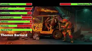 Teenage Mutant Ninja Turtles: Mutant Mayhem (2023) Final Battle with healthbars 2/3