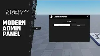 Modern Admin Panel | ROBLOX Studio