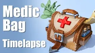 Making a Medic Bag Game Prop in 3D! - Timelapse