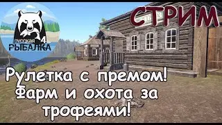 Рулетка с премом! Фарм и охота за трофеями! Русская Рыбалка 4 СТРИМ