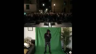 Green Screen Before And After, Crowd Test, 