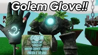 Tutorial on how to get the Golem glove + showcasing in Roblox Slap Battle