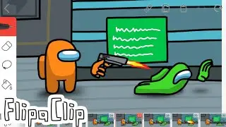 Among us Gun killing Animation | Flipaclip Among us tutorial