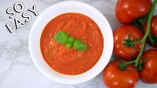 How to Make Tomato Sauce from Fresh Tomatoes: Italian Style (THE EASIEST WAY)