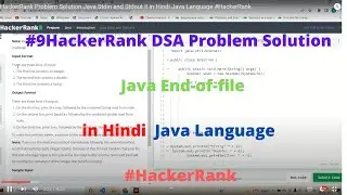 #9 HackerRank  Java End-of-file  DSA  Problem Solution   in Hindi  in Java #HackerRank