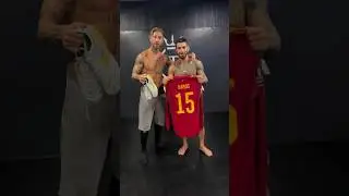 🇪🇸👊 ILIA TOPURIA GETS A CUSTOM JERSEY FROM SERGIO RAMOS