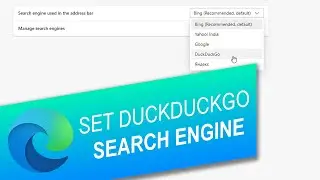 How to Set DuckDuckGo Default Search Engine in Edge
