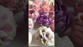 Мои зефирные цветы.